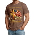thumbnail image 3 of Havenx Men's 4th Of July Shirts Short Sleeve Crew Neck Shirts American Flag Design T-Shirt 250 Year American Anniversary Freedom Top,Brown XL, 3 of 4
