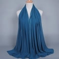 thumbnail image 2 of TureClos Pearl Chiffon Women Hijab Soft Bubble Wrap Head Scarf Monochrome Ethnic Scarf Shawl, 2 of 6