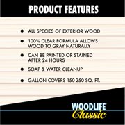 Clear, Woodlife Classic Exterior Wood Preservative-902, 1 qt