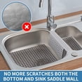 thumbnail image 4 of Bligli PVC Sink Divider Mat - Solid Grey (12.2"x4.7"), Non-Slip with 6 Suction Cups, Scratch & Stain Resistant, Fits Divided Basins, Easy to Clean, 4 of 8