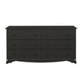 thumbnail image 2 of Pemberly Row Contemporary 6 Drawer Double Dresser in Washed Black, 2 of 7