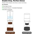 thumbnail image 3 of Glass Ice Coffee Dripper with Adjustable Dripe Flow Control, Cold Brew Maker - 450ML, Precision Drip Brewer Tower for Smooth, Low-Acidity Concentrate, 3 of 5
