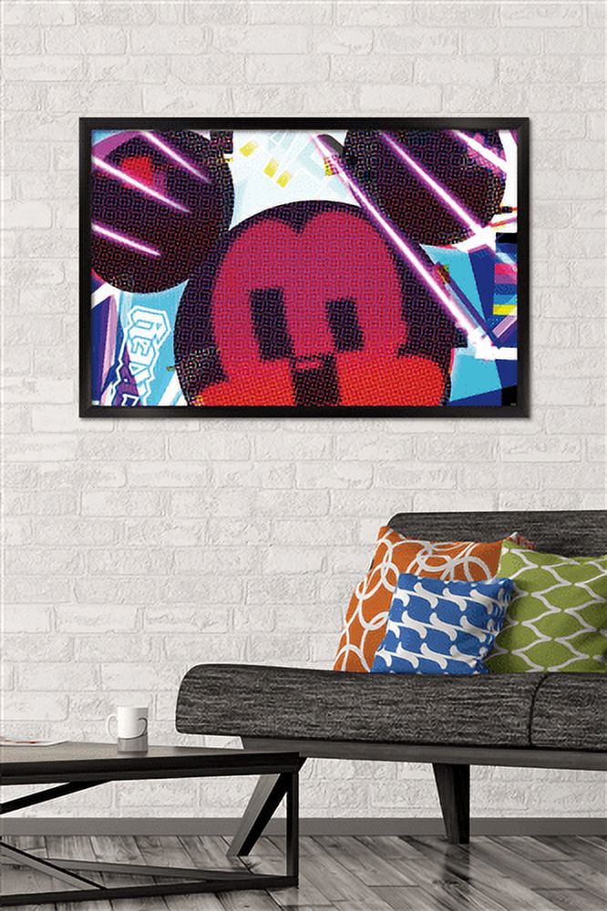 Disney Mickey Mouse - Hyper-Active Wall Poster, 22.375" x 34", Framed