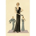 thumbnail image 4 of Vintage Fashion 13x18 Black Modern Wood Framed Wall Art Titled - Modeles Originaur: Fashions for a Starlet, 4 of 6