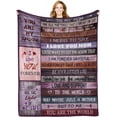 thumbnail image 1 of LHSHID Throw Blanket Gifts for Dad from Daughter Son Soft Fleece Blanket Birthday Gift Father Gift Ideas Luxury Blankets for Bed Sofa and Travel 60x80in, 1 of 6