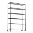 thumbnail image 3 of LoLado 6 Tier Wire Shelving Unit, 6000lbs NSF Height Adjustable Metal Garage Storage Shelves with Wheels, Heavy Duty Storage Wire Rack Metal Shelves - Black, 3 of 10