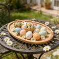 thumbnail image 6 of Bfogop Easter Wooden Serving Platters Egg Shape Charcuterie Boards Spring Easter Wood Trays Wooden Snack Dish Plates for Spring Holiday Presents 7x11 Inch, 6 of 6