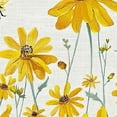 thumbnail image 6 of WYYP Flowers Bees Folk Art Round Tablecloth for Picnic Dining Kitchen Farmhouse 100% Polyester Fiber White, 6 of 8