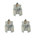 thumbnail image 1 of Jumpingount Otoño banquete evento mujeres hombres chaleco vaquero adultos sin mangas botón abajo chaqueta doble bolsillo ropa azul claro Type1 NO1, 1 of 6