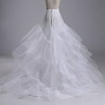 thumbnail image 5 of 3-layer Yarn 2-hoops Bride Wedding Dress Long Trailing Skirt Petticoat Elastic f, 5 of 13