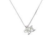 Crystal Clear Channel Drop - M - Initial Necklace