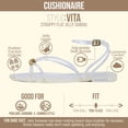 thumbnail image 3 of Cushionaire Vita Jelly Sandals for Women, Casual Lightweight Womens Strappy Sandals with Adjustable Buckle Strap and Gold Hardware Accent, 3 of 21