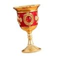 thumbnail image 3 of lingqin Medieval Goblet Compact Engraved Anniversary Handcraft Multipurpose Wine Cup Gold Red, 3 of 9
