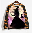 thumbnail image 4 of DOSUKRAI Womens Halloween Crewneck Sweatshirt 2025 Trendy Cute Ghost Graphic Long Sleeve Sweatshirt Spooky Season Sweaters Multicolor,XXL, 4 of 5