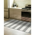 thumbnail image 4 of Unique Loom Chindi Rag Collection Area Rug - Striped (2' 2" x 8' Runner Gray/Ivory), 4 of 7