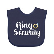 Inktastic Ringbearer Ring Security White Text Boys or Girls Baby Bib