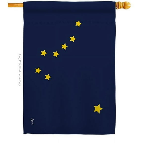 Americana Home & Garden H140502-BO 28 x 40 in. Alaska American State House Flag with Double-Sided Horizontal Decoration Banner Garden Yard Gift