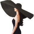 thumbnail image 1 of Oversized Beach Straw Hats for Women Floppy, Extra Large Sun Visor Hat Wide Brim Summer Roll Up Big Beach Hat Women Foldable, 1 of 5
