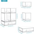 thumbnail image 3 of Stackable Storage Drawers Set of 5, Clear Plastic Organizer Bins for Beauty Supplies,Ideal for Vanity, Bathroom,Cabinet,Pantry Organization, 3 of 6