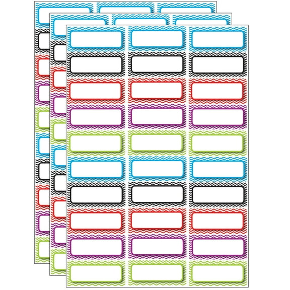 Ashley Productions Die-Cut Magnetic Foam Color Chevron Labels/Nameplates, 30 Per Pack, 3 Packs