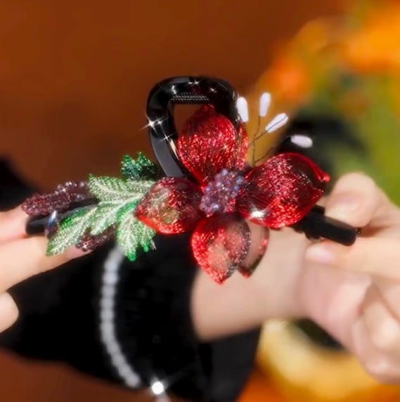Handcrafted Flower Hair Clip - Elegant Design for Daily Wear, Work, and Dates