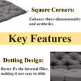 thumbnail image 3 of Swing Cushions Patio Outdoor Furniture Cushions - 2-3 Seater Waterproof Overstuffed Bench Cushion - Bench Cushions for Indoor Furniture, Durable Stain Resistant Bench Seat Cushion (Dark Grey), 3 of 15