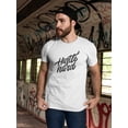 thumbnail image 2 of Hustle Hard White T-Shirt T-Shirt Men -Image by Shutterstock, Male Medium, 2 of 4