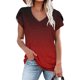 thumbnail image 1 of Fiudx Liquidación de Ofertas Flash Blusa Informal de Manga Corta con Cuello En V y Estampado de Moda para Mujer, 1 of 4