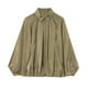 thumbnail image 1 of Chaqueta Xunger Puffed Bomber para mujer, color verde, talla M, 1 of 4