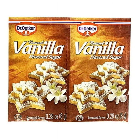Dr. Oetker Natural Vanilla Flavored Sugar 0.28 Oz. (8 g) (Pack of 12)