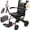 Black, variant on VOCIC 20lb Lightweight Transport Wheelchair, Folding Travel Chair, Seniors,242lbs,Orange