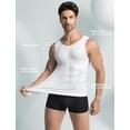 thumbnail image 3 of Wrong Duck 3 Pack Men’s Compression Shirt Slimming Body Shaper Tank Top, Tummy Control Workout Vest for Gym, Running, Training, 3 of 7
