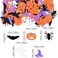 thumbnail image 2 of 100Pcs Multi Style Confetti, Halloween Party Confetti Multi Style Spider Pumpkin Bat Ghost Witch Hat Table Scatter Sequins DIY Epoxy Resin Craft Supplies Holiday Dinner Background Decorations, A, 2 of 7