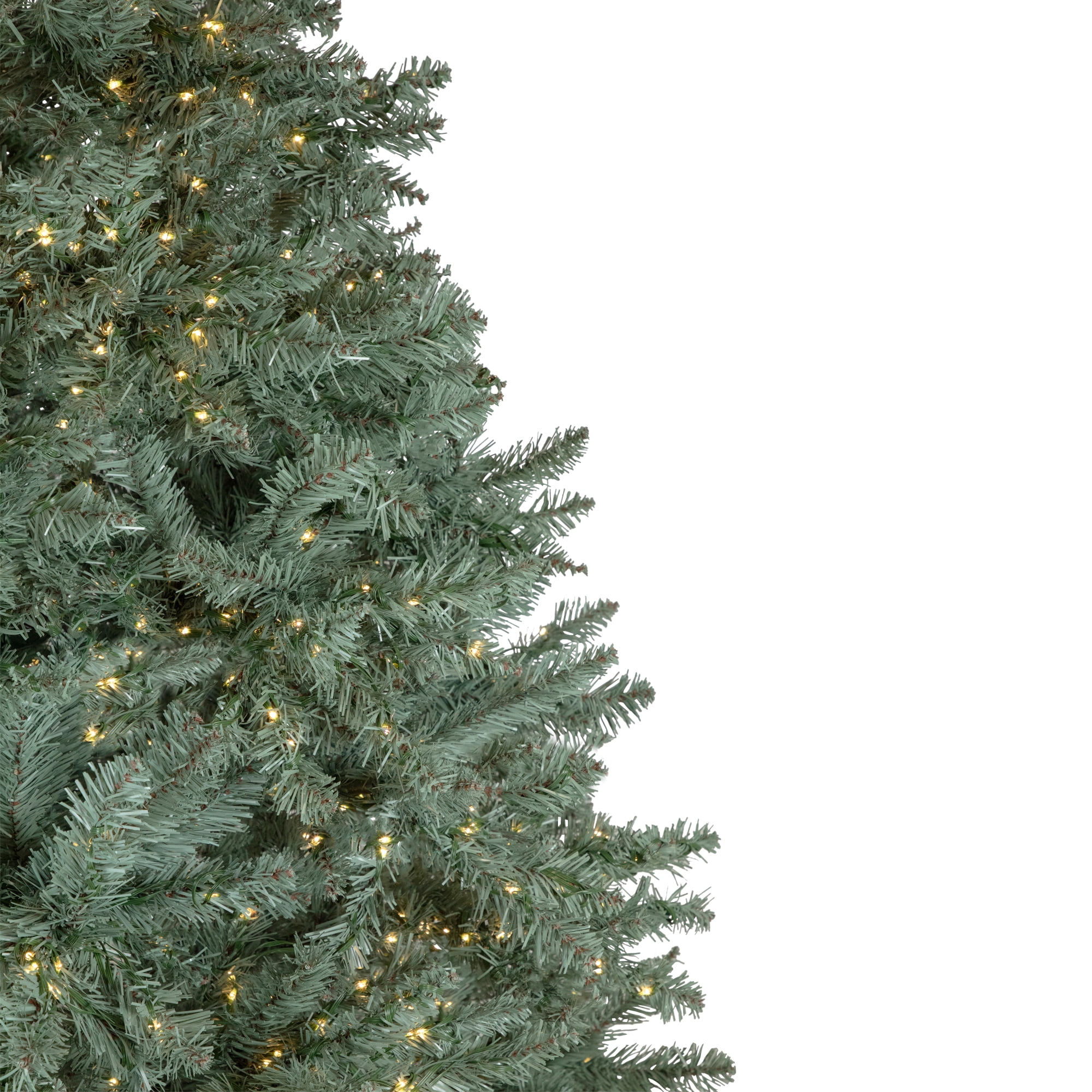 Northlight Clear Prelit LED Green Hinged Full Newport Spruce Artificial Christmas Tree, 7.5'