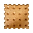 thumbnail image 1 of 1Pc Solid Wood Cute Biscuit Shaped Coaster Set Insulation Pad for Home, 1 of 8