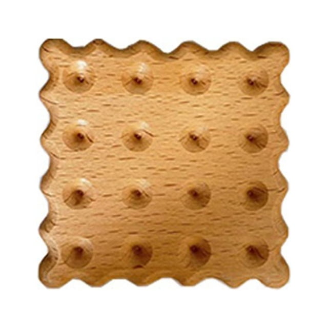 1Pc Solid Wood Cute Biscuit Shaped Coaster Set Insulation Pad for Home