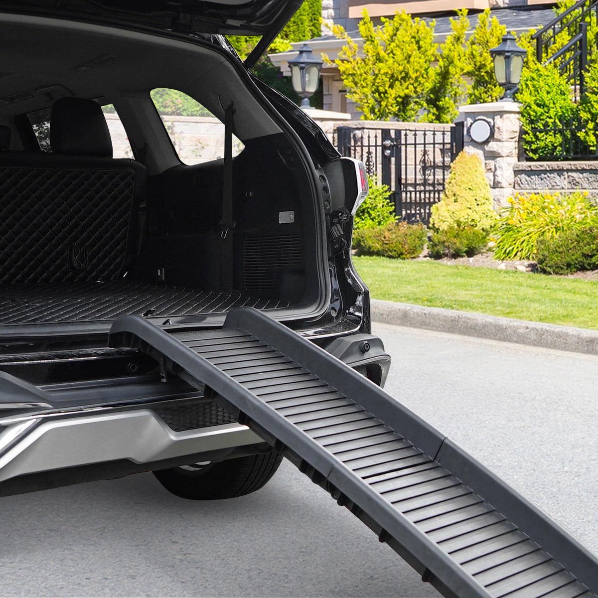 Pefilos 63" Dog Ramps, Pet Ramps for Dogs, Folding Dog and Cat Ramp for Cars, Trucks and SUVs, Black Pefilos 63" Dog Ramps, Pet Ramps for Dogs, Folding Dog and Cat Ramp for Cars, Trucks and SUVs, Black