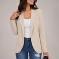 thumbnail image 4 of Gamivast Casual Blazer Jacket for Women Notch Lapel One Button Work Office Suit Coat Lightweight Elegant Business Professional Outerwear Cardigan with Pockets Beige S, 4 of 9