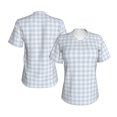 thumbnail image 3 of Goofa Blue Checkboard Pattern Women's Slim-Fit Short-Sleeve V-Neck T-Shirt,Classic-Fit Short-Sleeve V-Neck T-Shirt-3X-Large, 3 of 5