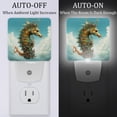 thumbnail image 2 of Sea horse LED Square Night Lights - Modern Design, Soft Glow, Energy Efficient - for Bedroom, Nursery, or Bathroom - Set of 2, 2 of 6