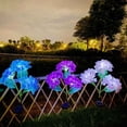 thumbnail image 1 of Xihbxyly Luces Solares para Jardín, Diseño de Hortensias Que Cambian de Color, Luces de Estaca Ajustables para Exteriores, Energía Solar Inalámbrica, Decoración Impermeable para Jardín, Camino, Cerca, 1 of 7