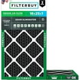thumbnail image 1 of Filterbuy 16x25x1 MERV 8 (MPR 600) Odor Eliminator, Pleated HVAC AC Furnace Air Filters (2-Pack), 1 of 8