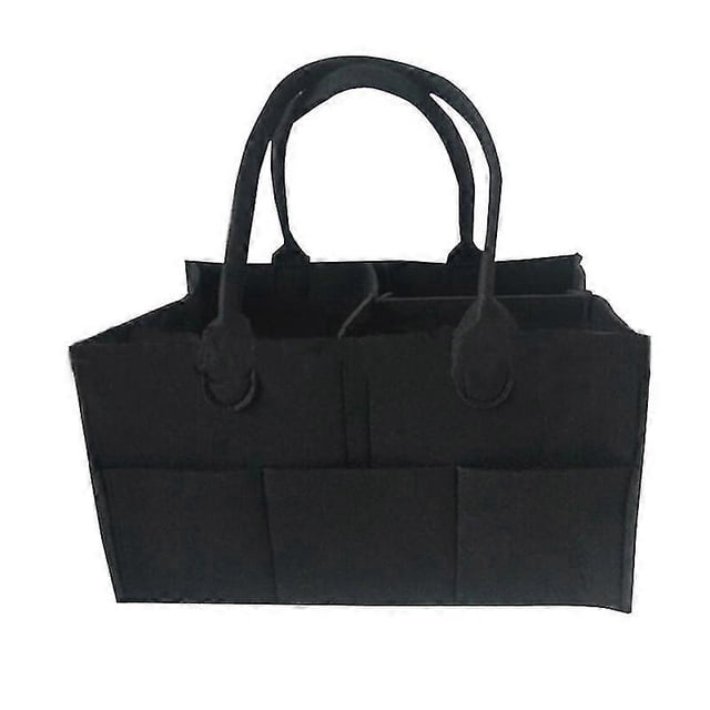 SZTXJ Diaper Caddy Storage Organizer Tote Black 33x23x18cm