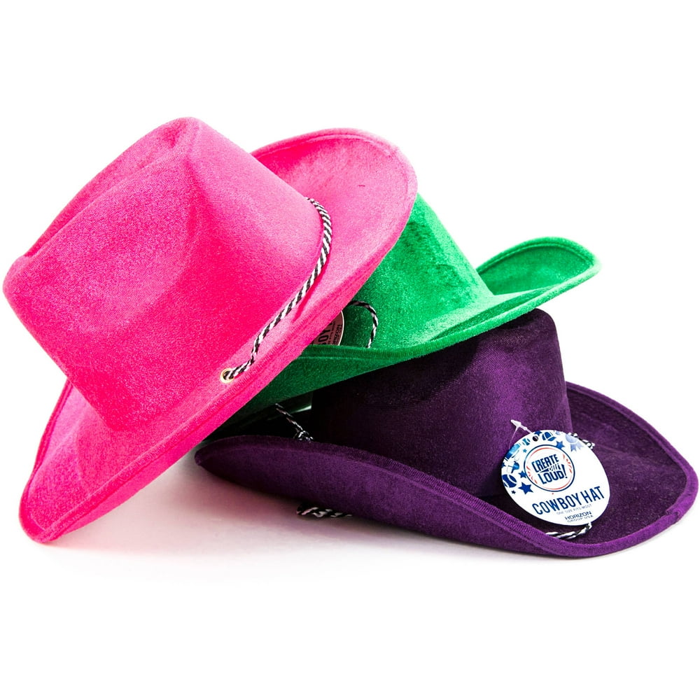 Horizon Group Create Out Loud Bright Colored Assorted Cowboy Hats, 1