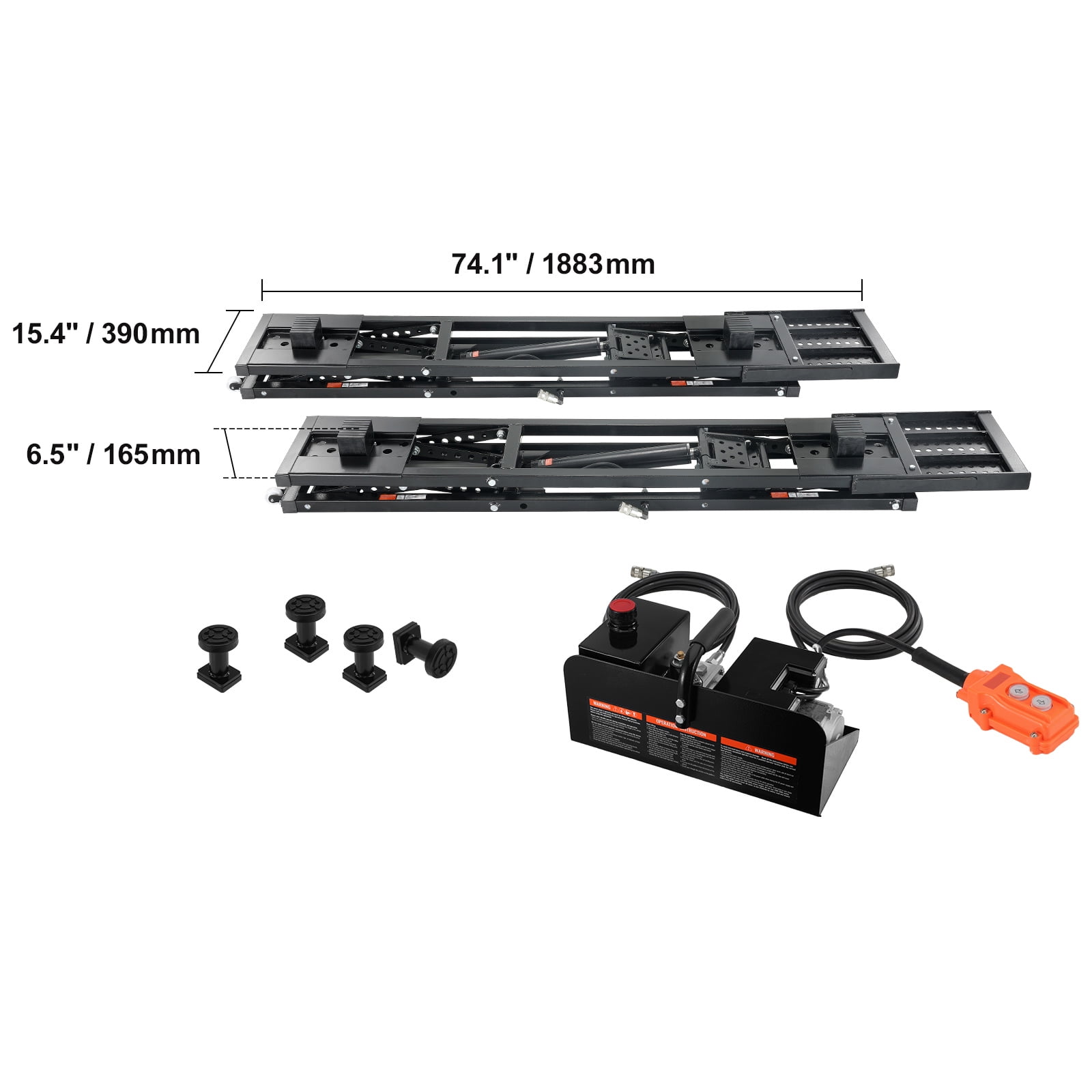 VEVOR Portable Car Lift 7000 LBS Automatic Car Lift System Jack for Home Garage