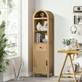 thumbnail image 6 of Fiogmub Tall Storage Cabinets with Doors and Shelves, Narrow Tall Linen Cabinet with Drawer, 6 of 8