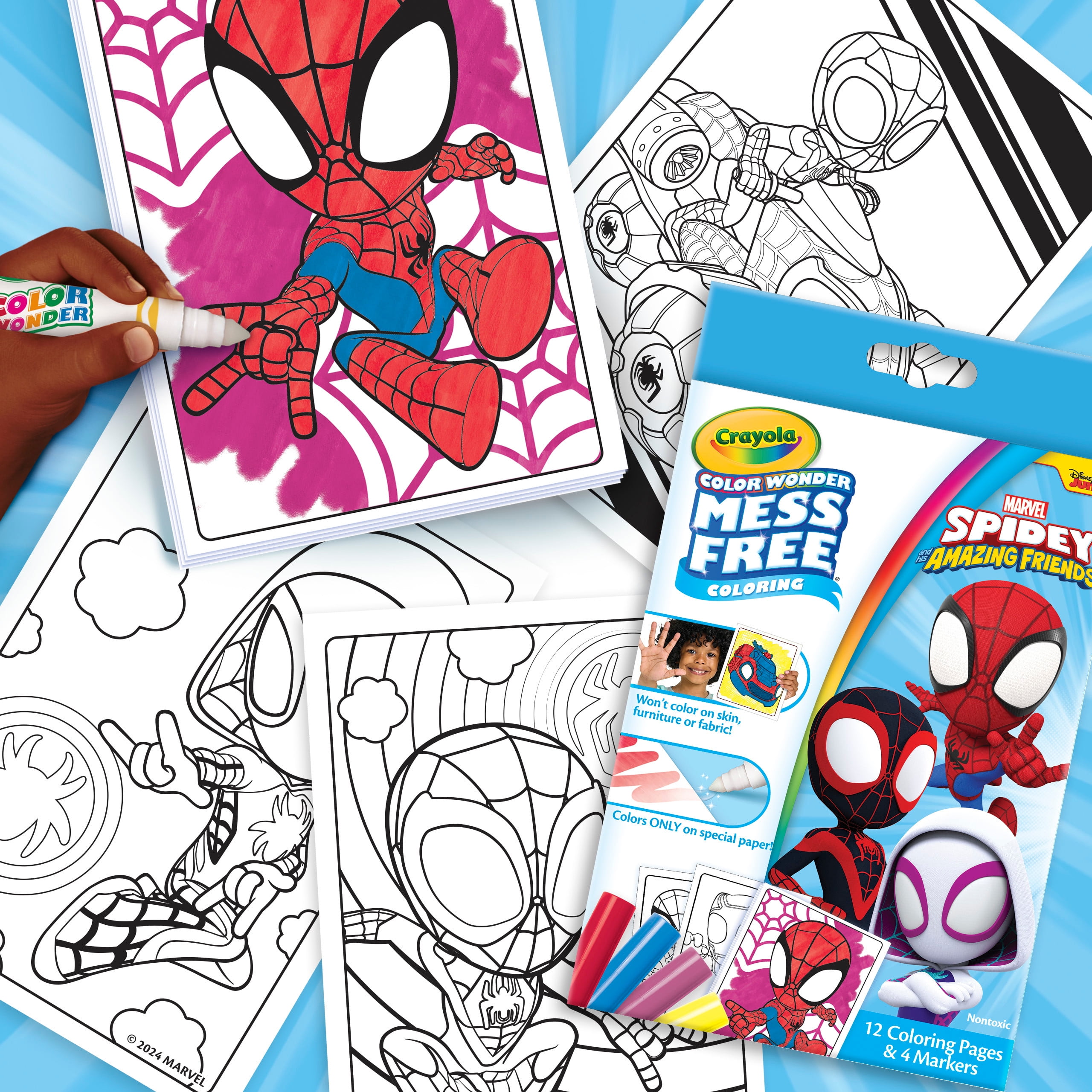 (2 pack) Crayola Color Wonder Spidey & His Amazing Friends Mini Box Set, Toddler Craft, Spiderman Gift for Kids, 3+