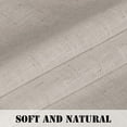 thumbnail image 4 of PrimeBeau Textured Semi Sheer Privacy Added Linen Blended Nickel Grommet Window Curtain Panels, 52" W x 84" L, Angora, 4 of 6