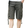 thumbnail image 1 of Shorts Cargo Ripstop pour Hommes Coupe Classique Shorts de Randonnée Longs en Sergé de Coton Jambe Droite pour Travail Extérieur avec Poches, 1 of 5