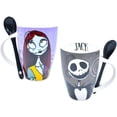 thumbnail image 4 of Juego 2 Tazas Jack & Sally de Porcelana Con Cuchara, 310 ml con Caja de Regalo Skellington, 4 of 6